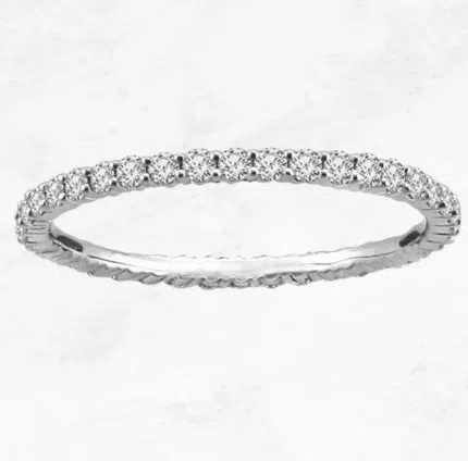E/F VVS CLASSIC FULLSET ETERNITY RING 3.20CT