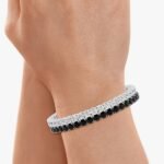 bracelet de tennis noir/blanc