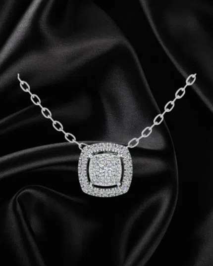 Halo Cushion Pendant